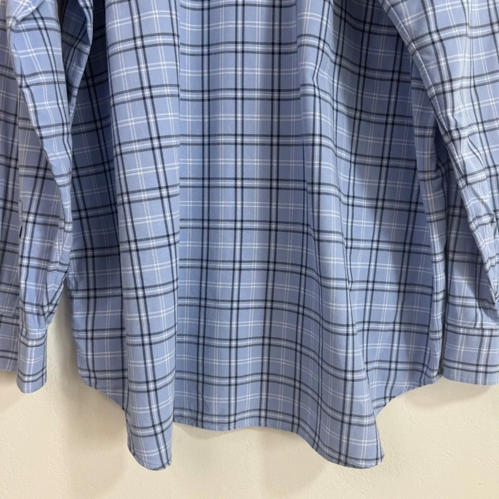 Polo Ralph Lauren Button Down Shirt Blue Plaid Preppy Classic Big Tall 2 XL